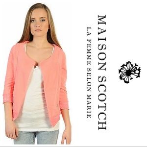 Maison Scotch Neon Pink Slub Jacket